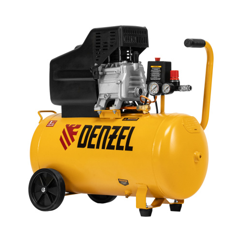 Компрессор воздушный, прямой привод DC1500/50, 1.5 кВт, 50 литров, 220 л/мин Denzel по ценам производителя в Уфе с доставкой по всей России