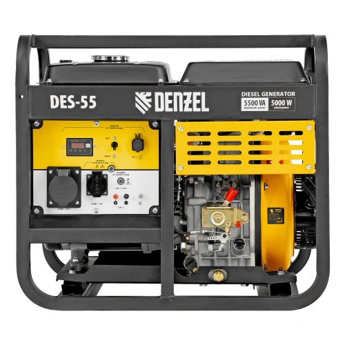 Генератор дизельный DES-55, 5,5 кВт, 230 В, 11 л, ручной стартер Denzel по ценам производителя в Уфе с доставкой по всей России