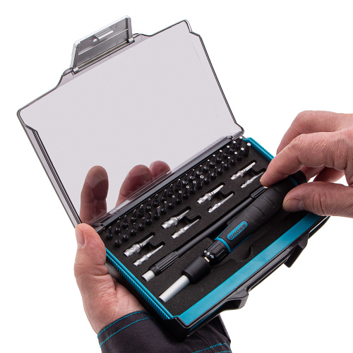 Отвертка с набором бит и торцевых головок для точных работ, гибкий привод, 48 шт, CrMo Gross по ценам производителя в Уфе с доставкой по всей России