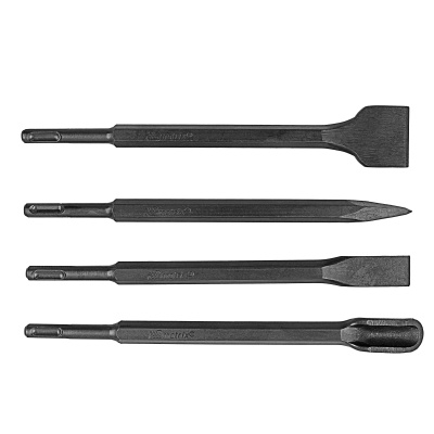 Набор буров по бетону, 6-8-10 х 160, 8-10-12 х 210, 10-12-14 х 260 мм, зубила 4 шт, SDS Plus Matrix по ценам производителя в Уфе с доставкой по всей России