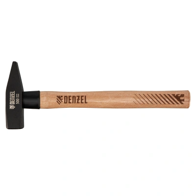 Молоток слесарный, 500 г, кованый квадратный боек, буковая рукоятка Denzel по ценам производителя в Уфе с доставкой по всей России