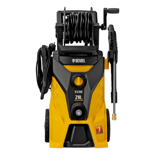 Моечная машина высокого давления R-210iD, 2600 Вт, 210 бар, 8.0 л/мин, асинхронный двигатель, барабан Denzel по ценам производителя в Уфе с доставкой по всей России