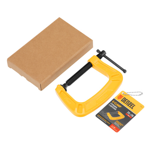 Струбцина G-образная, усиленная, 75 мм Denzel по ценам производителя в Уфе с доставкой по всей России