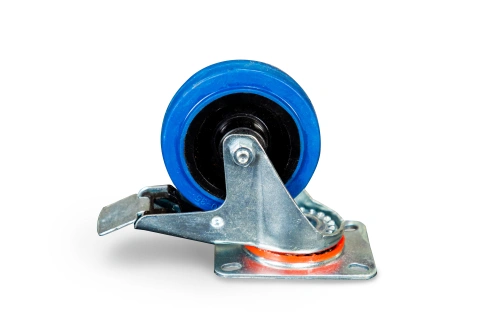 Колесо поворотное резина SRCLb 42 100 мм с тормозом (F) по ценам производителя в Уфе с доставкой по всей России