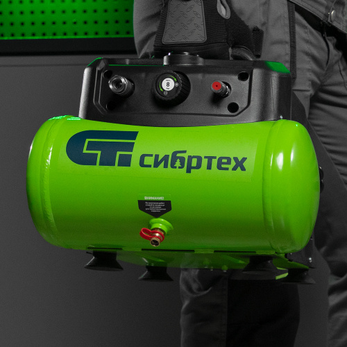 Компрессор воздушный безмаслянный BL 1100/6 1100Вт, ресивер 6 литров, 180 л/мин Сибртех по ценам производителя в Уфе с доставкой по всей России