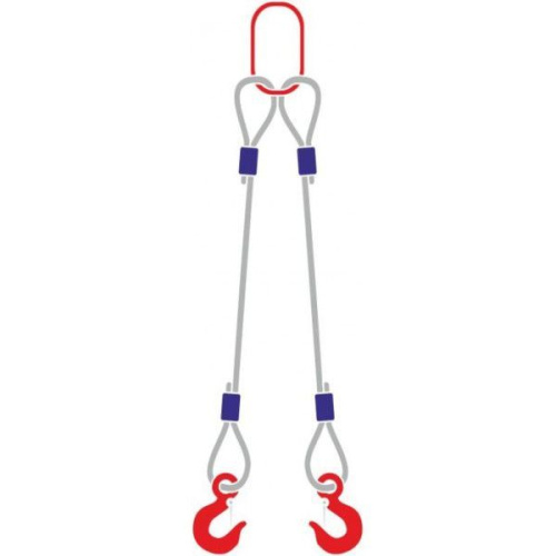 Строп канатный 2СК,  с 2 крюками 20Т x 5М по ценам производителя в Уфе с доставкой по всей России
