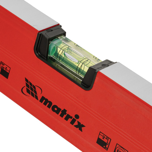 Уровень алюминиевый магнитный, 1000 мм, фрезерованный, 3 глазка (1 зеркальный) усиленный Matrix по ценам производителя в Уфе с доставкой по всей России