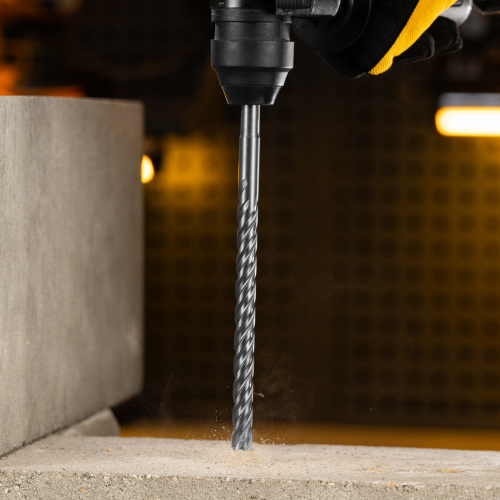 Бур по бетону, цельная крестовая пластина, 12x265 мм, SDS PLUS Denzel по ценам производителя в Уфе с доставкой по всей России