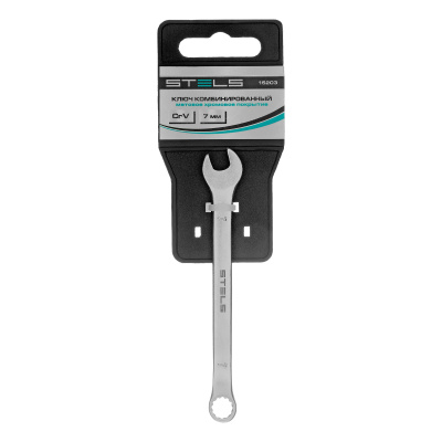 Ключ комбинированный, 7 мм, CrV, матовый хром Stels по ценам производителя в Уфе с доставкой по всей России