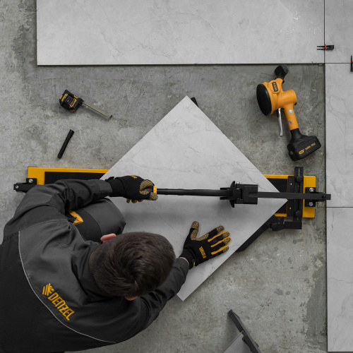 Плиткорез рельсовый 1000х16мм, каретка на подш., стальная станина, усил. рукоятка-пенал Denzel по ценам производителя в Уфе с доставкой по всей России