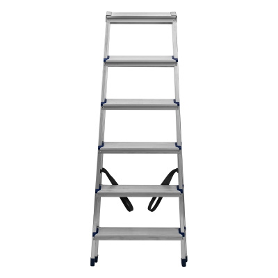 Стремянка двусторонняя 6 ступеней, алюминиевая, Сибртех по ценам производителя в Уфе с доставкой по всей России