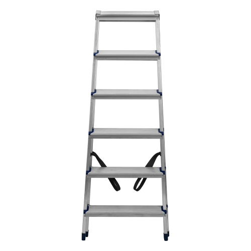 Стремянка двусторонняя 6 ступеней, алюминиевая, Сибртех по ценам производителя в Уфе с доставкой по всей России