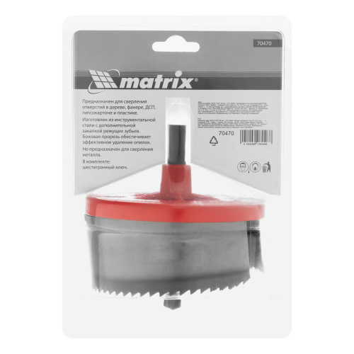 Пила кольцевая, 60-67-74-81-95 мм, 1.5" Matrix по ценам производителя в Уфе с доставкой по всей России