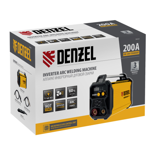 Аппарат инвертор. дуговой сварки DM-200 Standart, 200 А, ПВ 60% Denzel по ценам производителя в Уфе с доставкой по всей России