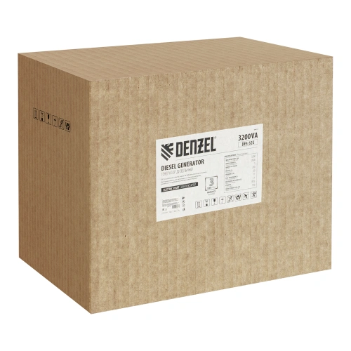 Генератор дизельный DES-32E, 3,2 кВт, 230 В, 11 л, электростартер Denzel по ценам производителя в Уфе с доставкой по всей России