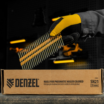 Гвозди для пнев. нейлера (крашен.) длина - 75 мм, диам. - 3,05 мм, 2000 шт. Denzel по ценам производителя в Уфе с доставкой по всей России