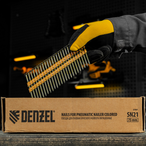 Гвозди для пнев. нейлера (крашен.) длина - 75 мм, диам. - 3,05 мм, 2000 шт. Denzel по ценам производителя в Уфе с доставкой по всей России