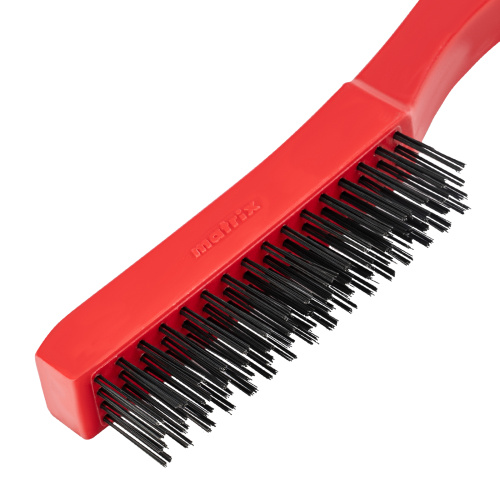 Щетка зачистная четырехрядная, закаленная прямая проволока с пластиковой ручкой Matrix по ценам производителя в Уфе с доставкой по всей России