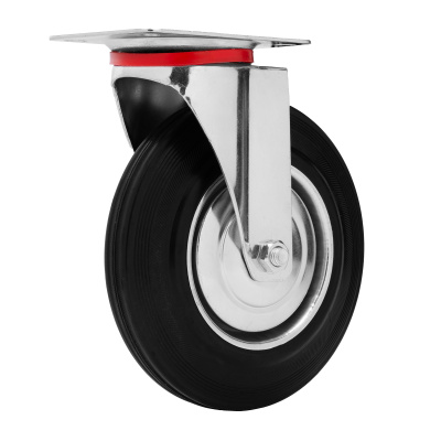 Колесо поворотное D 200 мм, крепление  платформенное Сибртех по ценам производителя в Уфе с доставкой по всей России