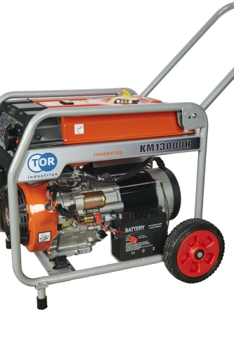 Генератор бензиновый 9,0 кВт 220В 26 л с электростартером и колесами TOR KM13000H по ценам производителя в Уфе с доставкой по всей России