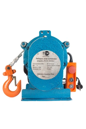 Лебедка электрическая  300 кг  30 м с канатом 220 В TOR KCD по ценам производителя в Уфе с доставкой по всей России