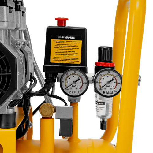 Компрессор безмасляный, малошумный DLS 1500/50, 1500 ВТ, 2x750, 50 л, 260 л/мин Denzel по ценам производителя в Уфе с доставкой по всей России