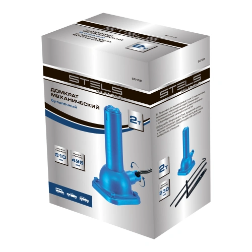 Домкрат механический бутылочный, 2 т, h подъема 210-495 мм, домкрат, ручка Stels по ценам производителя в Уфе с доставкой по всей России