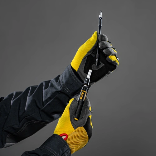 Отвертка с набором бит и торцевых головок для точных работ, гибкий привод, 48 шт, CrMo Denzel по ценам производителя в Уфе с доставкой по всей России