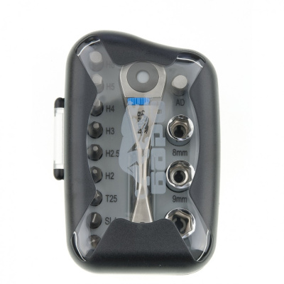 Реверсивная трещотка с набором бит и торцевыми головками, 14 шт Барс по ценам производителя в Уфе с доставкой по всей России