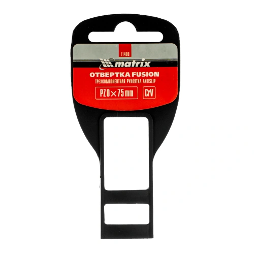 Отвертка Fusion, PZ0 x 75 мм, CrV, трехкомпонентная рукоятка "Anti slip" Matrix по ценам производителя в Уфе с доставкой по всей России