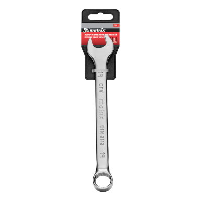 Ключ комбинированный, 19 мм, CrV, полированный хром Matrix по ценам производителя в Уфе с доставкой по всей России