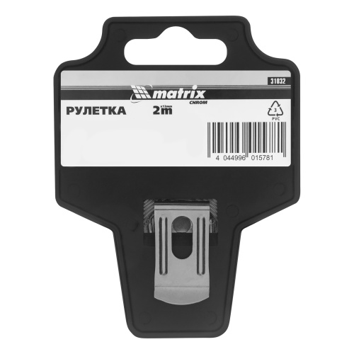 Рулетка Chrom,2 м x 13 мм,хромированный корпус Matrix по ценам производителя в Уфе с доставкой по всей России