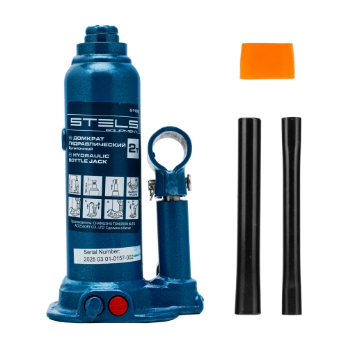 Домкрат гидравлический бутылочный, 2 т, h подъема 178-338 мм Stels по ценам производителя в Уфе с доставкой по всей России