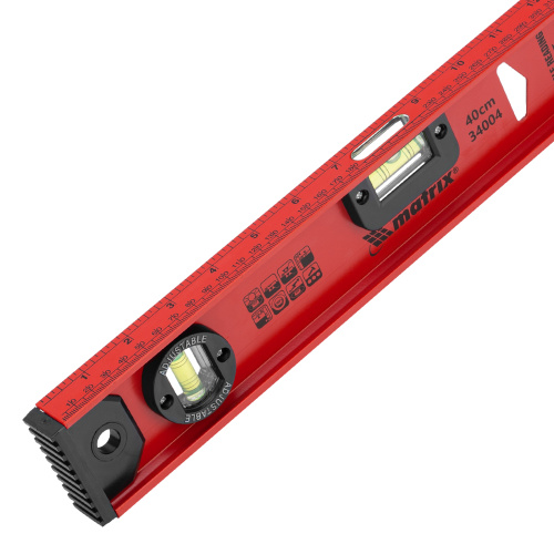 Уровень алюминиевый "Рельс", 400 мм, 3 глазка, усиленный Matrix по ценам производителя в Уфе с доставкой по всей России