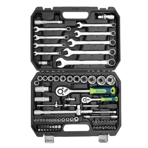 Набор инструментов, 1/2", 1/4", пластиковый кейс, 82 предмета Сибртех по ценам производителя в Уфе с доставкой по всей России