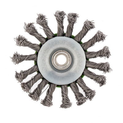 Щетка для УШМ, 115 мм, М14, "тарелка", крученая проволока 0.5 мм Сибртех по ценам производителя в Уфе с доставкой по всей России