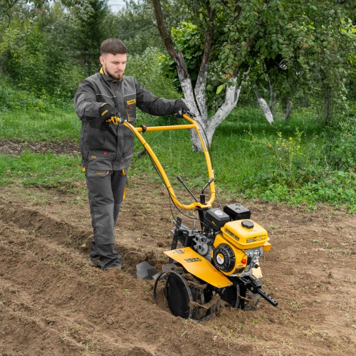 Мотоблок DPT-270S, 7 л.с., ремен.сцеп, фрез 3х4, ШОМ, передачи 2В/1Н Denzel по ценам производителя в Уфе с доставкой по всей России