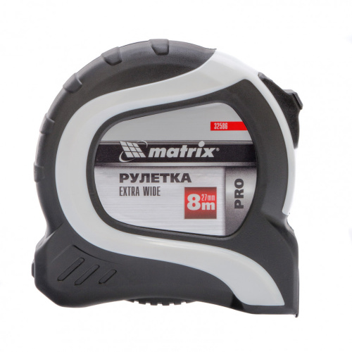 Рулетка Extra Wide,8 м x 27 мм,двухкомпонентный корпус,Pro Matrix по ценам производителя в Уфе с доставкой по всей России