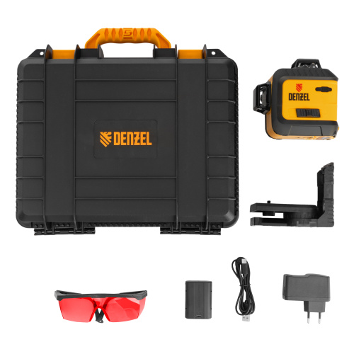 Лазерный уровень мультипризменный LX 360-3 Red, 30 м, 635 нм, аккумулятор Li 2800 мАч, резьба 5/8" Denzel по ценам производителя в Уфе с доставкой по всей России