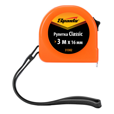 Рулетка Classic,3 м х 16 мм,пластиковый корпус Sparta по ценам производителя в Уфе с доставкой по всей России