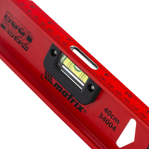 Уровень алюминиевый "Рельс", 400 мм, 3 глазка, усиленный Matrix по ценам производителя в Уфе с доставкой по всей России