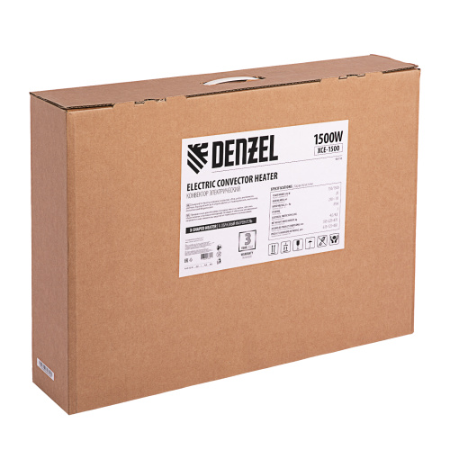 Конвектор электрический XCE-1500, 230 В, 1500 Вт, X-образный нагреватель Denzel по ценам производителя в Уфе с доставкой по всей России