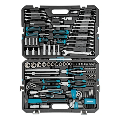 Набор инструментов, 1/4", 1/2", CrV, 120 зубьев, 115 предметов Gross по ценам производителя в Уфе с доставкой по всей России