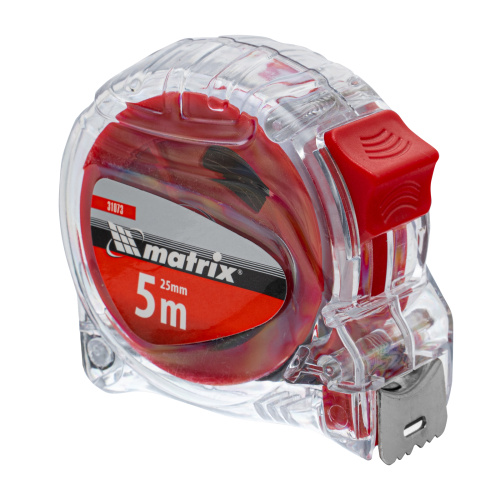 Рулетка Crystal,5 м х 25 мм,корпус из поликарбоната Matrix по ценам производителя в Уфе с доставкой по всей России