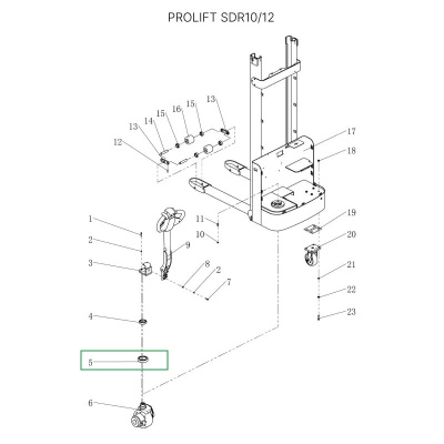 Опорный подшипник для штабелеров  для штабелеров SDR 1-1,2 т, SDR1635 (7212,30212) по ценам производителя в Уфе с доставкой по всей России