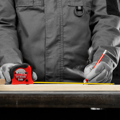 Рулетка Double fixation,5 м х 19 мм,обрезиненный корпус,двойная плавная фиксация Matrix по ценам производителя в Уфе с доставкой по всей России