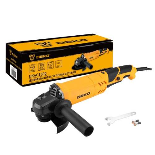 Углошлифовальная  машина (УШМ) DEKO DKAG1500, 125 мм, 1500 Вт, с регулировкой скорости по ценам производителя в Уфе с доставкой по всей России
