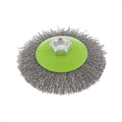 Щетка для УШМ, 100 мм, М14, "тарелка", витая проволока Сибртех по ценам производителя в Уфе с доставкой по всей России