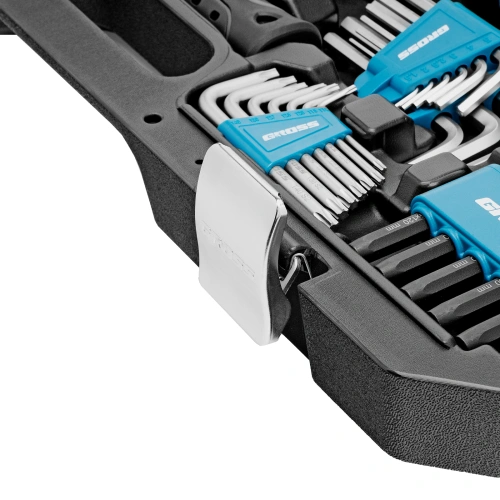 Набор инструментов, 1/4", 1/2", CrV, 120 зубьев, 115 предметов Gross по ценам производителя в Уфе с доставкой по всей России