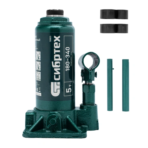 Домкрат гидравлический бутылочный, 5 т, 180-340 мм Сибртех по ценам производителя в Уфе с доставкой по всей России